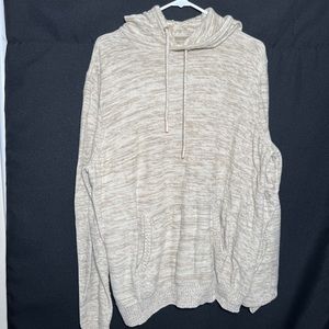 Retrofit knit woven heather hoodie